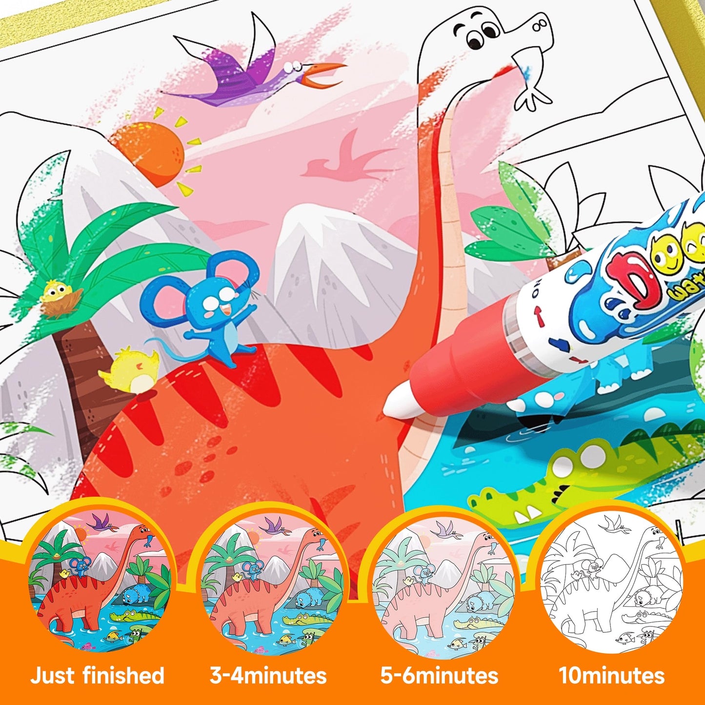 Libro Mágico de Agua para Colorear 3 unidades