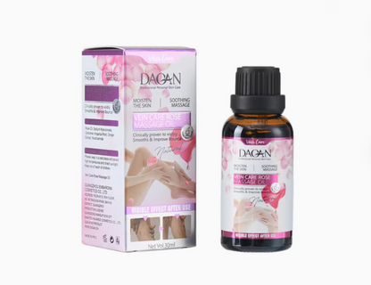 ACEITE DE MASAJE DE ROSA PARA EL CUIDADO DE LAS VENAS