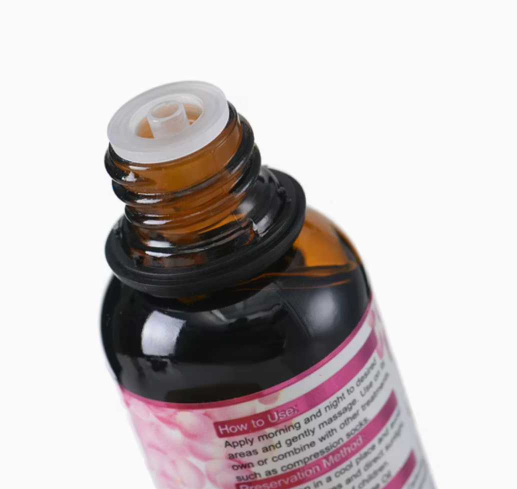 ACEITE DE MASAJE DE ROSA PARA EL CUIDADO DE LAS VENAS