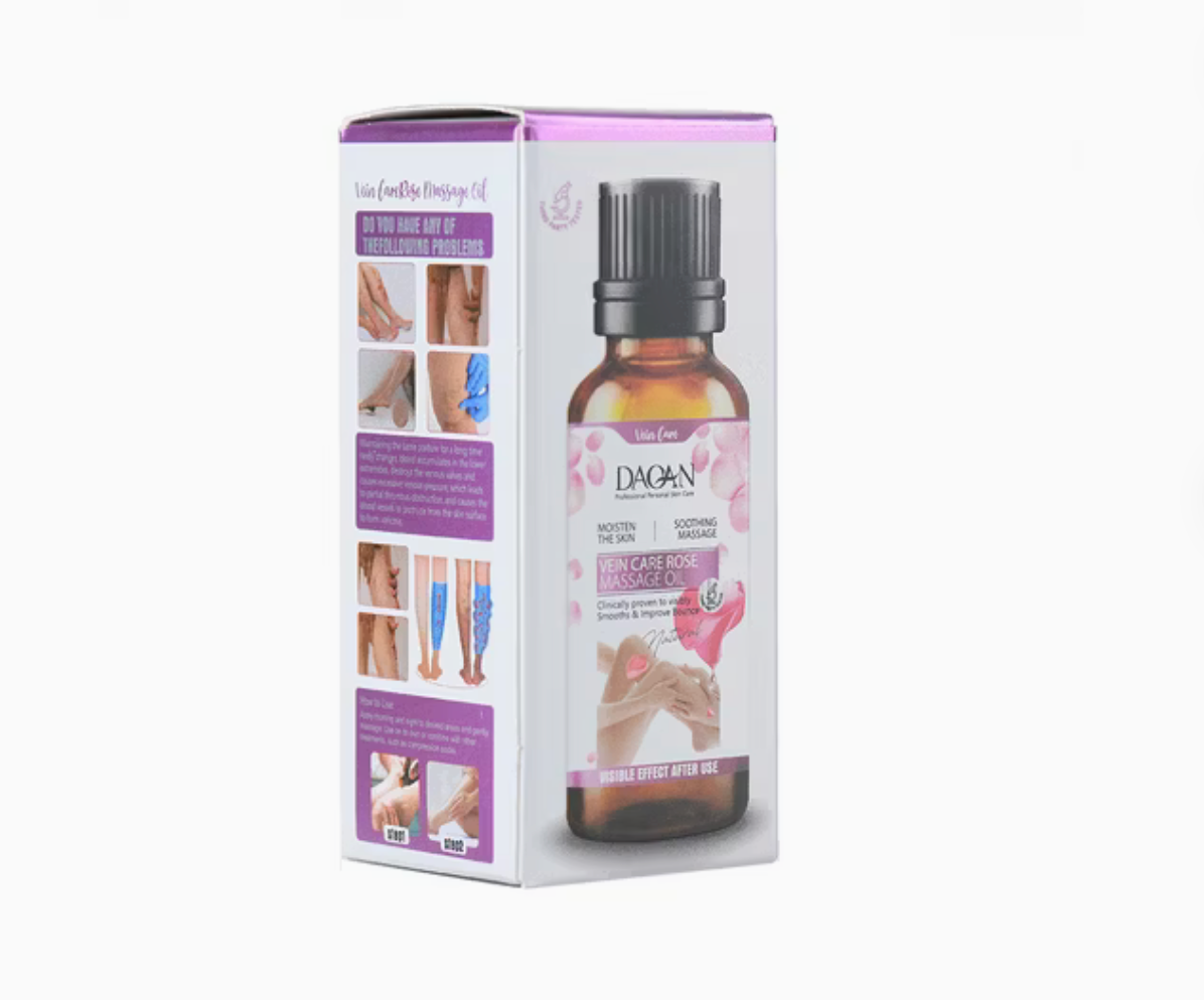 ACEITE DE MASAJE DE ROSA PARA EL CUIDADO DE LAS VENAS