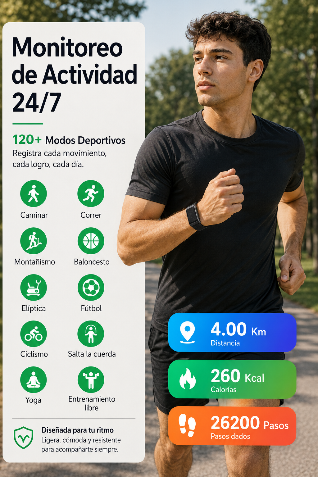 Brazalete inteligente de monitoreo de actividades físicas